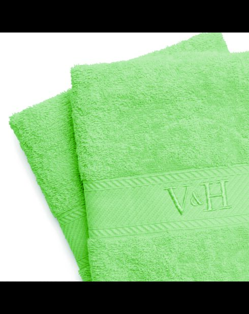 Toalla de baño de algodón peinado - Prairie Green Cloud - 2x (70x140 cm)