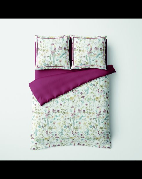 Set copripiumino + federa (e) quadrata in cotone satinato - Melodic Wing White