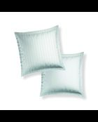 Set di 2 federe in raso di cotone con righe intrecciate Dobby - White 01