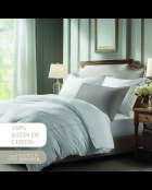 Set de 2 taies d'oreiller satin de coton - Cannes blanc