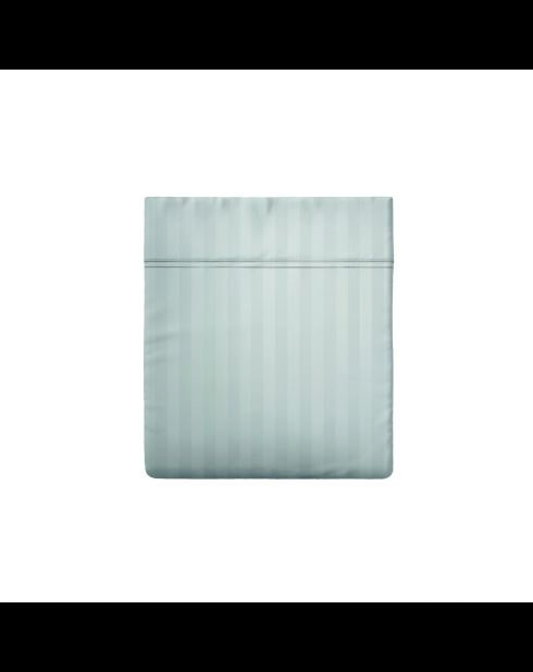 Dobby Stripe katoenen satijnen laken - wit 01