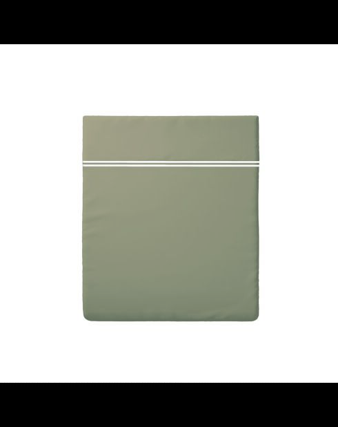 Katoenen satijnen laken - Cannes White/Taupe