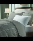 Katoenen satijnen laken - Cannes White/Taupe