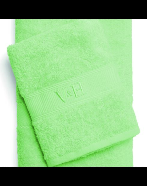 Toalla de algodón peinado y toalla de baño, Prairie Green Cloud, 50 x 100 cm + 70 x 140 cm