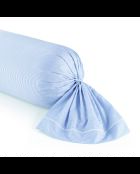 Custodia in cotone satinato - Clean lines Bianco/Azzurro - 43x210 cm