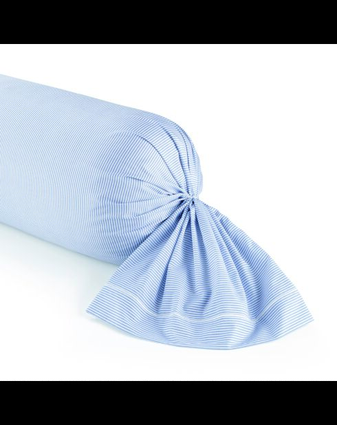 Custodia in cotone satinato - Clean lines Bianco/Azzurro - 43x210 cm