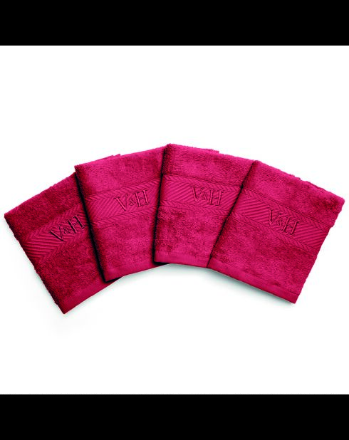 Asciugamano per ospiti in cotone pettinato - Pink blush cloud - 4x (30x30 cm)