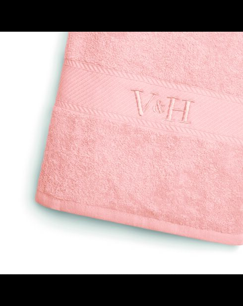 Asciugamano da bagno in cotone pettinato - Nuvola rosa salmone - 100x150 cm