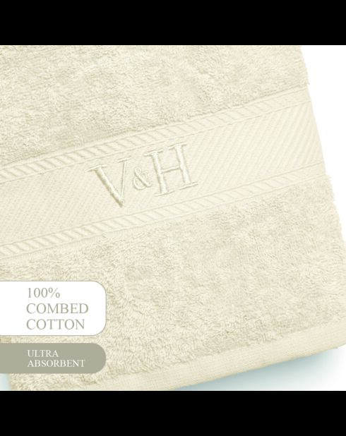 Telo da bagno in cotone pettinato - Ivory Cloud - 2x (70x140 cm)