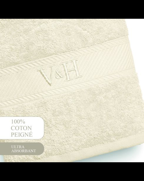 Telo da bagno in cotone pettinato - Ivory Cloud - 2x (70x140 cm)