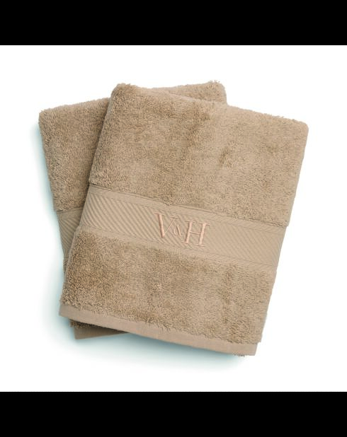 Telo da bagno in cotone pettinato - Taupe Cloud - 2x (70x140 cm)