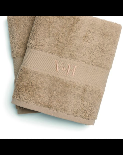 Telo da bagno in cotone pettinato - Taupe Cloud - 2x (70x140 cm)
