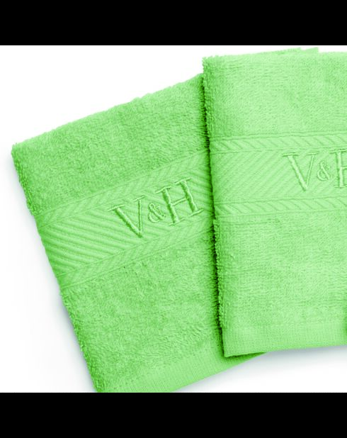 Asciugamano per ospiti in cotone pettinato - Prairie Green Cloud - 4x (30x30 cm)