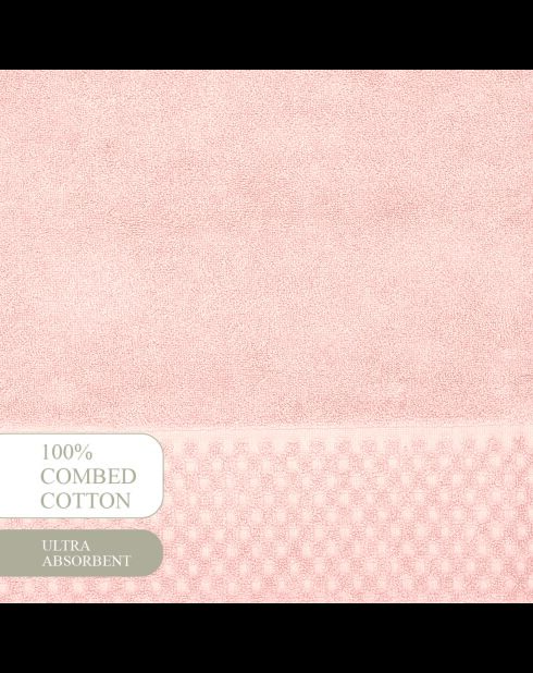 Tappeto da bagno in cotone - design 18 Rosa salmone - 50x70 cm