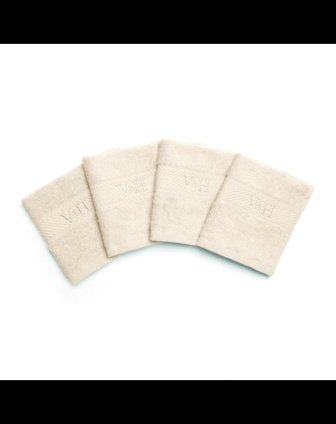 Serviette d'invité coton peigné - Nuage Ivoire - 4x(30x30 cm)