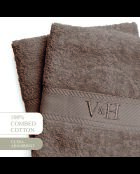 Asciugamano in cotone pettinato - Brown Cloud - 2x (50x100 cm)