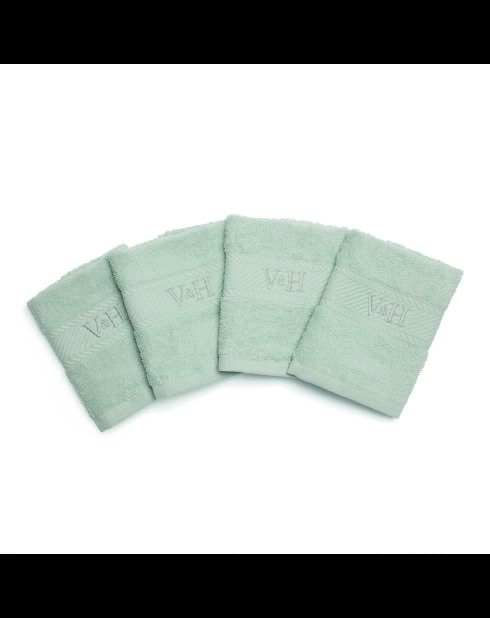Toalla de invitados de algodón peinado - Mint Cloud - 4x (30x30 cm)