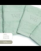 Toalla de invitados de algodón peinado - Mint Cloud - 4x (30x30 cm)