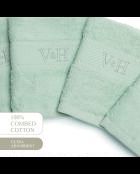 Toalla de invitados de algodón peinado - Mint Cloud - 4x (30x30 cm)