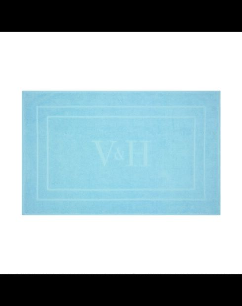 Tapis de bain coton - design 19 Poudre bleu - 60x100 cm
