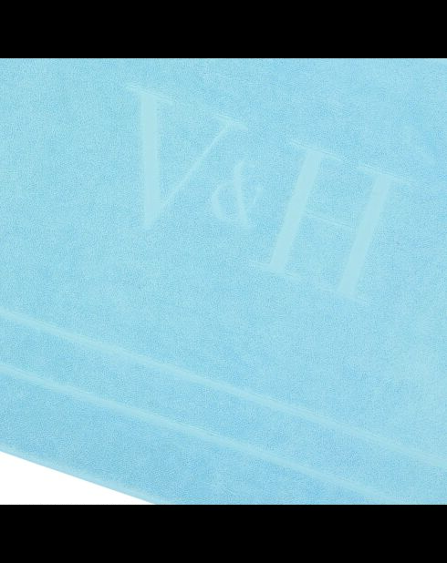 Tapis de bain coton - design 19 Poudre bleu - 60x100 cm