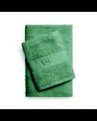 Toalla de algodón peinado y toalla de baño, color verde botella, 50 x 100 cm + 70 x 140 cm