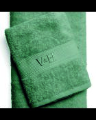 Toalla de algodón peinado y toalla de baño, color verde botella, 50 x 100 cm + 70 x 140 cm
