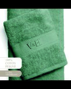 Toalla de algodón peinado y toalla de baño, color verde botella, 50 x 100 cm + 70 x 140 cm