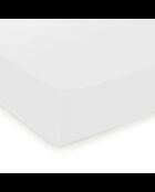 Hoeslaken van katoensatijn - Uni Blanc 01
