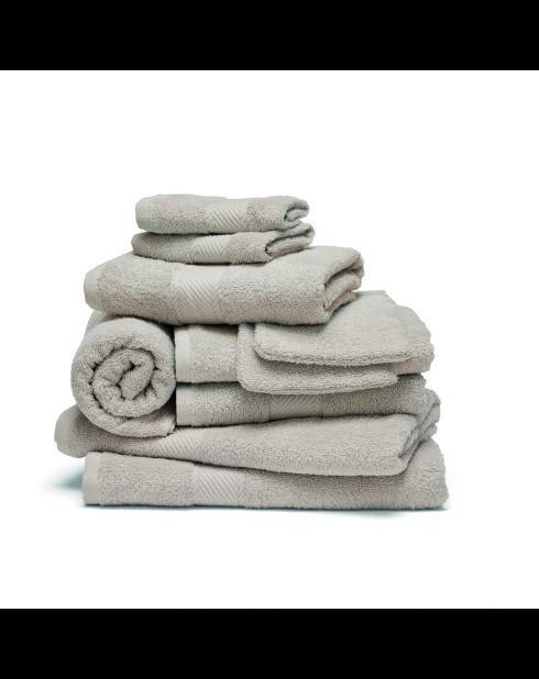Complete badlinnenset van gekamd katoen - Nuage Sable - 4x (50x100 cm) + 2x (70x140 cm) + 2x (15x21 cm) + 2x (30x30 cm) + 2x (30x30 cm)