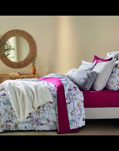 Taie d'oreiller satin de coton -  Bordeaux - 2x(50x70 cm)