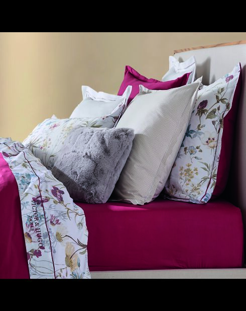 Taie d'oreiller satin de coton -  Bordeaux - 2x(50x70 cm)