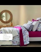 Taie d'oreiller satin de coton -  Bordeaux - 2x(50x70 cm)