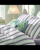 Set copripiumino + federa (e) quadrata in raso di cotone - Lucia Purple/White