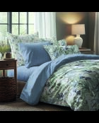 Taie d'oreiller satin de coton - Jardin du paradis Blanc - 2x(63x63 cm)