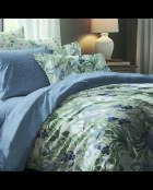 Taie d'oreiller satin de coton - Jardin du paradis Blanc - 2x(63x63 cm)