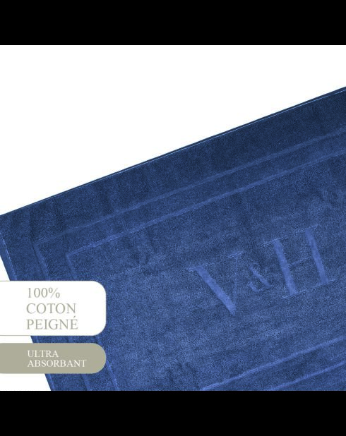 Baumwoll-Badematte - Design 19 Graublau - 60x100 cm