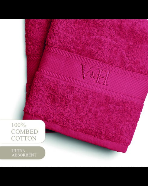 Asciugamano in cotone pettinato - Pink blush cloud - 2x (50x100 cm)