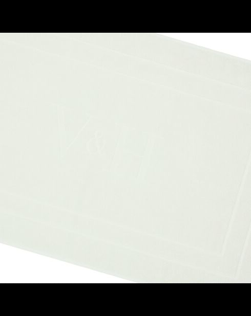 Tapis de bain coton - design 19 Blanc - 60x100 cm