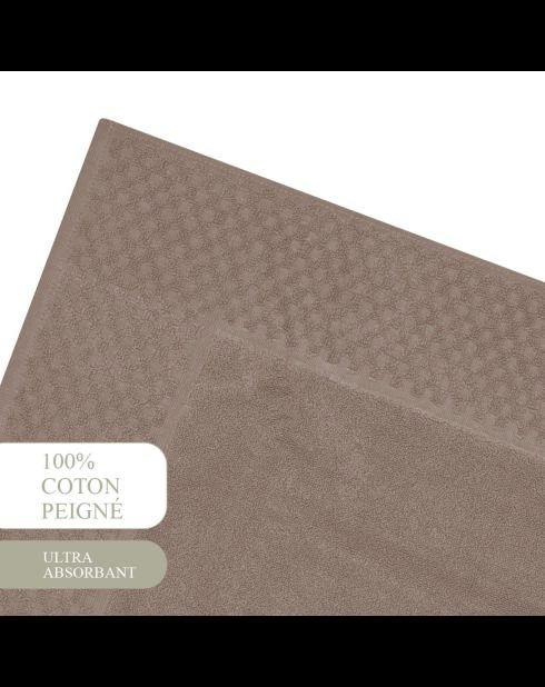 Tapis de bain coton - design 18 Brun - 50x70 cm