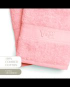 Asciugamano da bagno in cotone pettinato - Nuvola rosa salmone - 2x (70x140 cm)