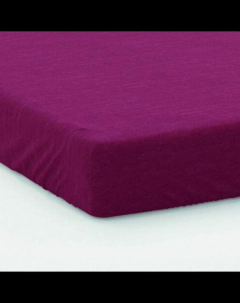 Spannbetttuch aus Baumwollsatin - Uni Bordeaux 01