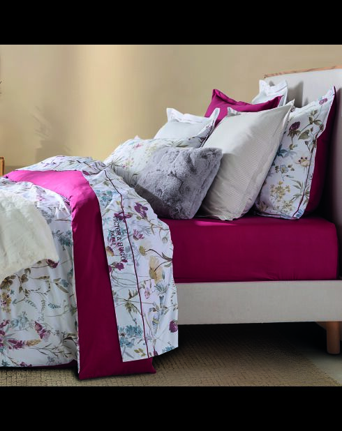 Spannbetttuch aus Baumwollsatin - Uni Bordeaux 01