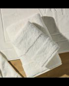 Serviette + drap de bain coton peigné - Nuage Blanc - 50x100 cm + 70x140 cm