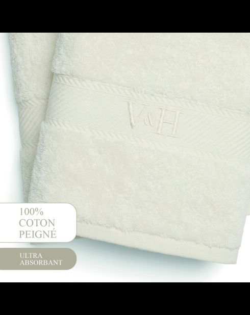 Telo da bagno in cotone pettinato - White Cloud - 2x (70x140 cm)