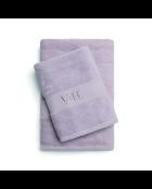 Asciugamano in cotone pettinato + telo da bagno - Nuage Lilac - 50x100 cm + 70x140 cm
