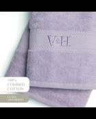 Asciugamano in cotone pettinato + telo da bagno - Nuage Lilac - 50x100 cm + 70x140 cm