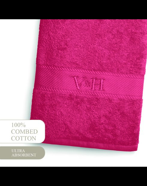Telo da bagno in cotone pettinato - Pink blush cloud - 100x150 cm
