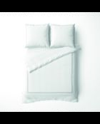 Set copripiumino + federa (e) quadrata in raso di cotone - Cannes Grey/White