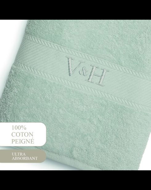 Telo da bagno in cotone pettinato - Mint Cloud - 100x150 cm